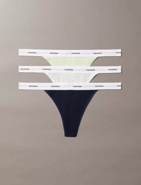 Thong a costine in cotone elasticizzato, confezione da 3