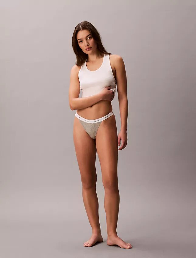 Thong a costine in cotone elasticizzato, confezione da 3 Thong a costine in cotone elasticizzato, confezione da 3