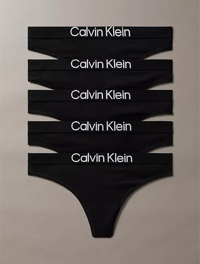 Thong in cotone al 100% – Confezione da 5 Thong in cotone al 100% – Confezione da 5
