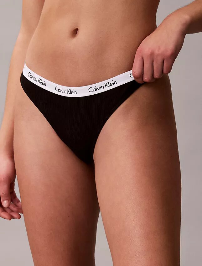 Thong in cotone Cotton Stretch a costine Carousel, confezione da 3 Thong in cotone Cotton Stretch a costine Carousel, confezione da 3