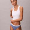 Thong in cotone elasticizzato a costine Thong in cotone elasticizzato a costine