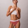 Thong in cotone elasticizzato a costine Thong in cotone elasticizzato a costine