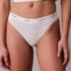 Thong in cotone elasticizzato a costine Thong in cotone elasticizzato a costine