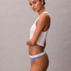 Thong in cotone elasticizzato a costine Thong in cotone elasticizzato a costine