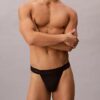 Thong in microfibra con pizzo Thong in microfibra con pizzo