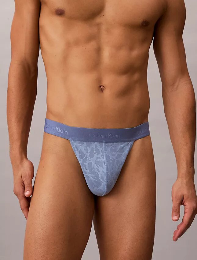 Thong in microfibra con pizzo Thong in microfibra con pizzo