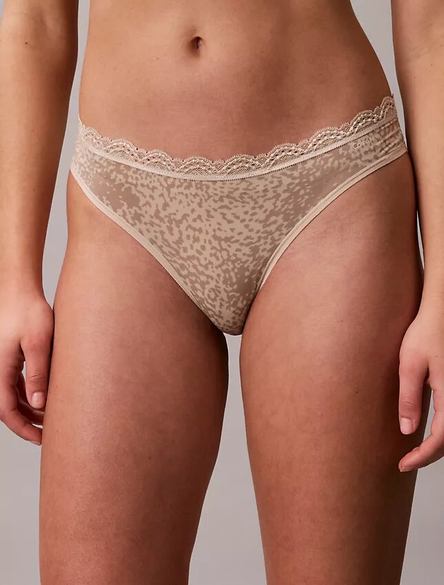 Thong in microfibra elasticizzata con pizzo, confezione da 3 Thong in microfibra elasticizzata con pizzo, confezione da 3