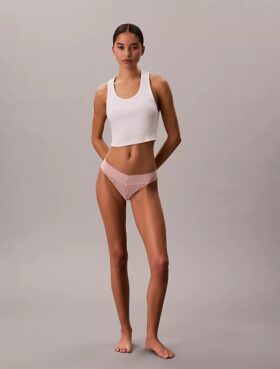 Thong in pizzo con logo Icon