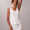 Top a spalline con paillettes