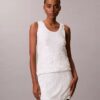 Top a spalline con paillettes
