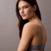 Top bikini a triangolo con logo moderno
