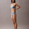 Top bikini a triangolo con logo moderno