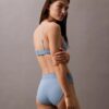Top bikini a triangolo con logo moderno