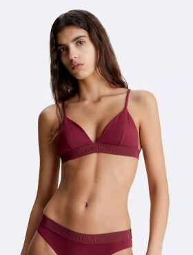 Top bikini a triangolo in tinta
