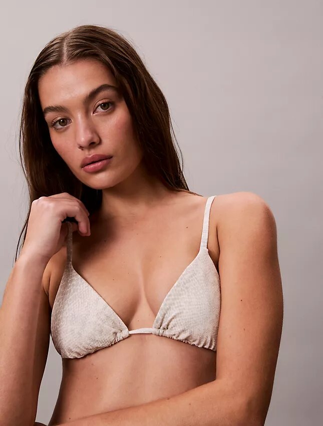 Top bikini a triangolo in tinta unita Top bikini a triangolo in tinta unita
