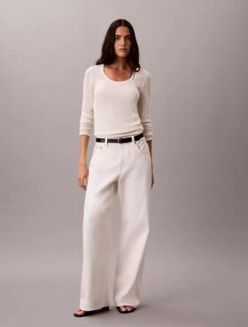 Top bouclé pointelle