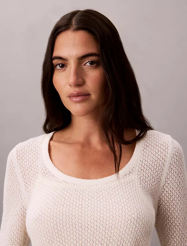 Top bouclé pointelle Top bouclé pointelle