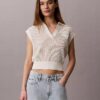 Top corto all’uncinetto con monogramma Top corto all’uncinetto con monogramma