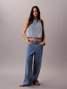 Top corto in denim