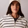 Top corto in spugna a righe con Monogram Top corto in spugna a righe con Monogram