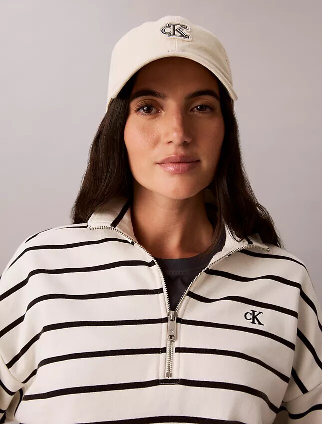 Top corto in spugna a righe con Monogram Top corto in spugna a righe con Monogram