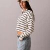 Top corto in spugna a righe con Monogram Top corto in spugna a righe con Monogram