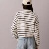 Top corto in spugna a righe con Monogram Top corto in spugna a righe con Monogram