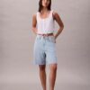 Top in popeline con bottoni