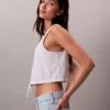 Top in popeline con bottoni