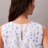 Top senza maniche in chiffon stampato