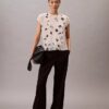 Top smockato con stampa floreale Top smockato con stampa floreale