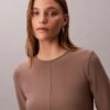 Top tunica slim in maglia sartoriale Top tunica slim in maglia sartoriale