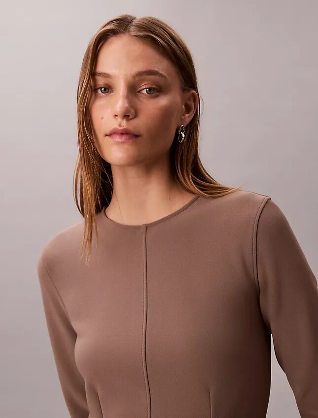 Top tunica slim in maglia sartoriale Top tunica slim in maglia sartoriale