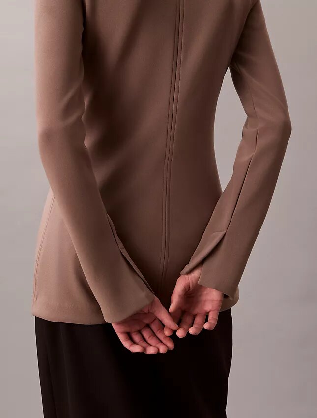 Top tunica slim in maglia sartoriale Top tunica slim in maglia sartoriale