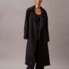 Trench lungo in misto twill di lana Trench lungo in misto twill di lana