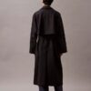 Trench lungo in misto twill di lana Trench lungo in misto twill di lana