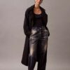 Trench lungo in misto twill di lana Trench lungo in misto twill di lana