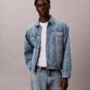 Trucker Jacket in Denim anni ’90 con Monogram su tutta la superficie Trucker Jacket in Denim anni ’90 con Monogram su tutta la superficie