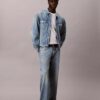 Trucker Jacket in Denim anni ’90 con Monogram su tutta la superficie Trucker Jacket in Denim anni ’90 con Monogram su tutta la superficie
