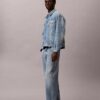 Trucker Jacket in Denim anni ’90 con Monogram su tutta la superficie Trucker Jacket in Denim anni ’90 con Monogram su tutta la superficie