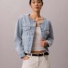 Trucker Jacket in denim corta senza colletto Trucker Jacket in denim corta senza colletto