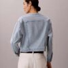 Trucker Jacket in denim corta senza colletto Trucker Jacket in denim corta senza colletto