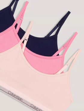 Unlined Bralette con fascia con logo, confezione da 3
