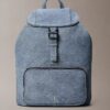 Zainetto con patta in Denim con logo