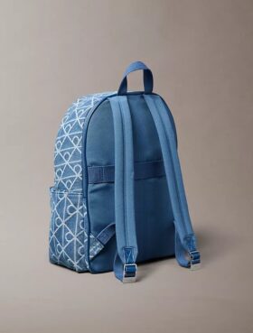 Zaino in Denim con logo a tutto campo