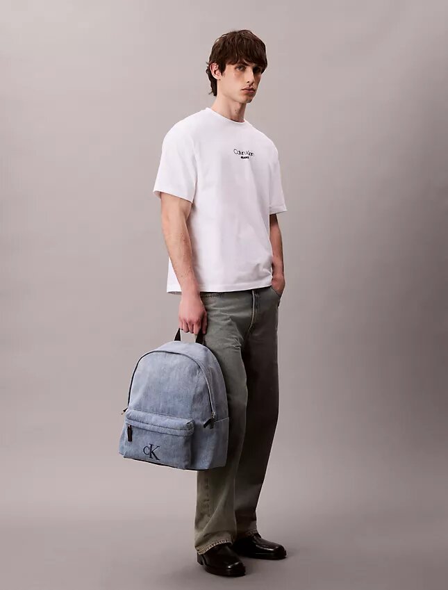 Zaino in Denim con logo Monogram Zaino in Denim con logo Monogram